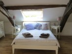 Double bed and skylight